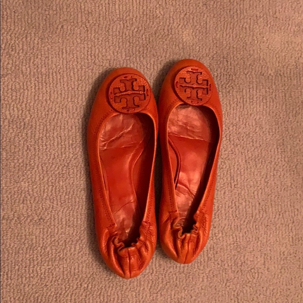 Orange Tory Burch flats
